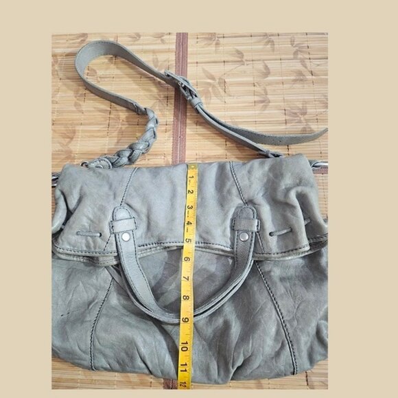 Lucky Brand Messenger Gray Italian Leather, handbag, shoulder, crossbody bag - Picture 3 of 14